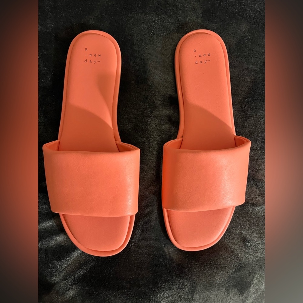A New Day Womens Lulu Coral Slide Sandals Size 10